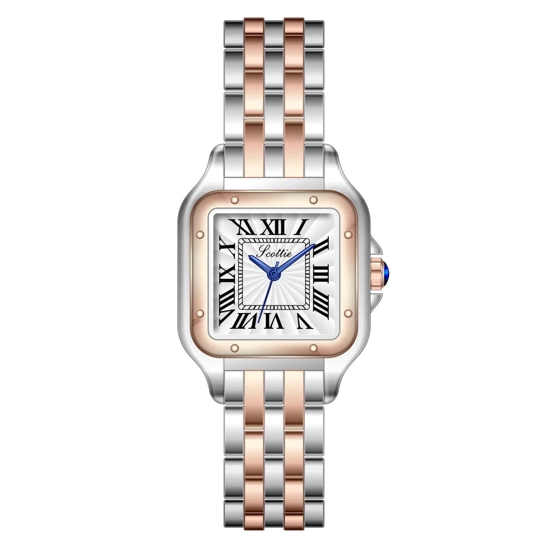 New Small Square Watch Straight Hair Fashion Elegant Retro Roman Women’s Watch Waterproof Quartz Watch A Generation Of Hair