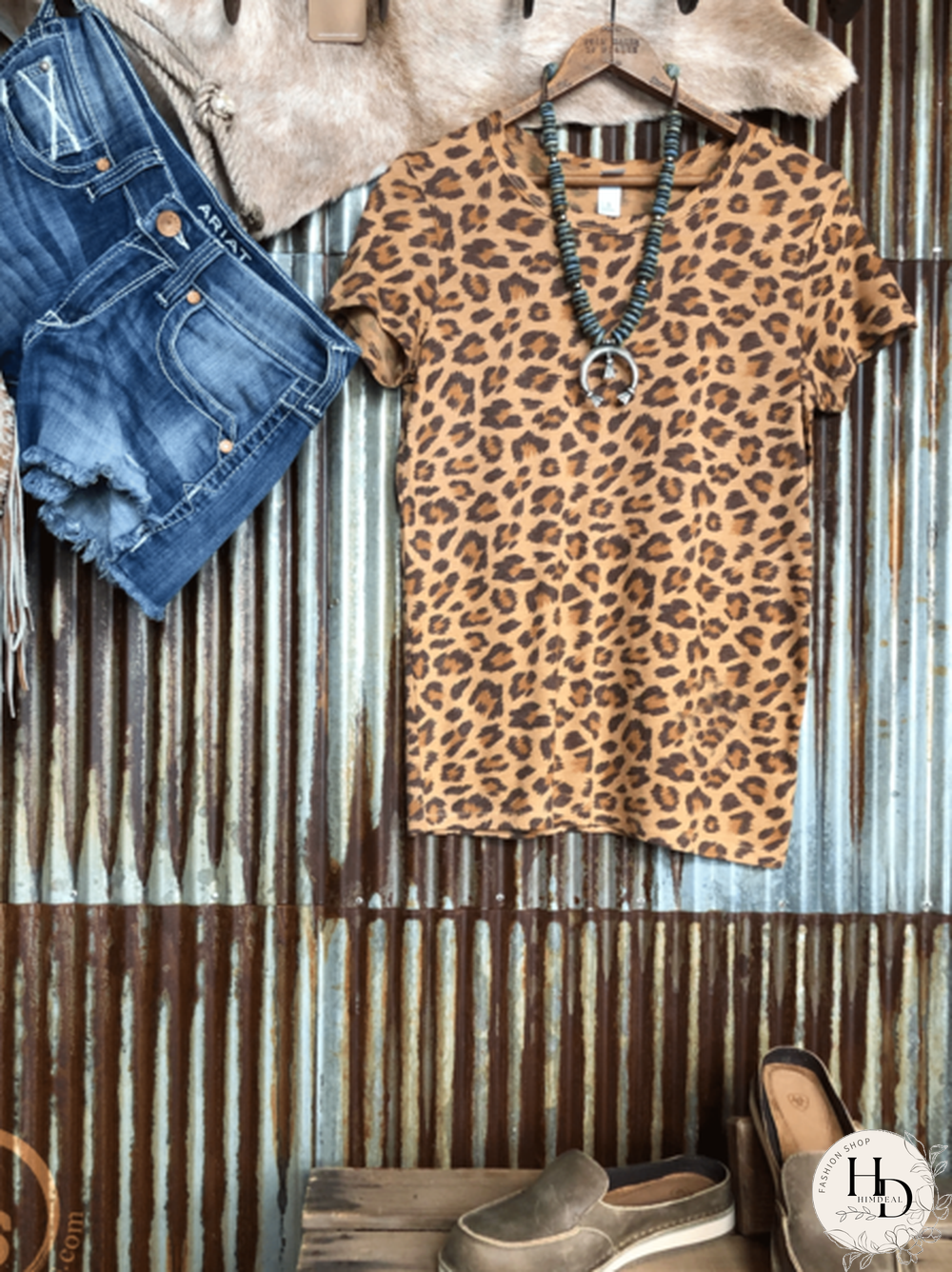 Leopard Casual Crew Neck T-shirt