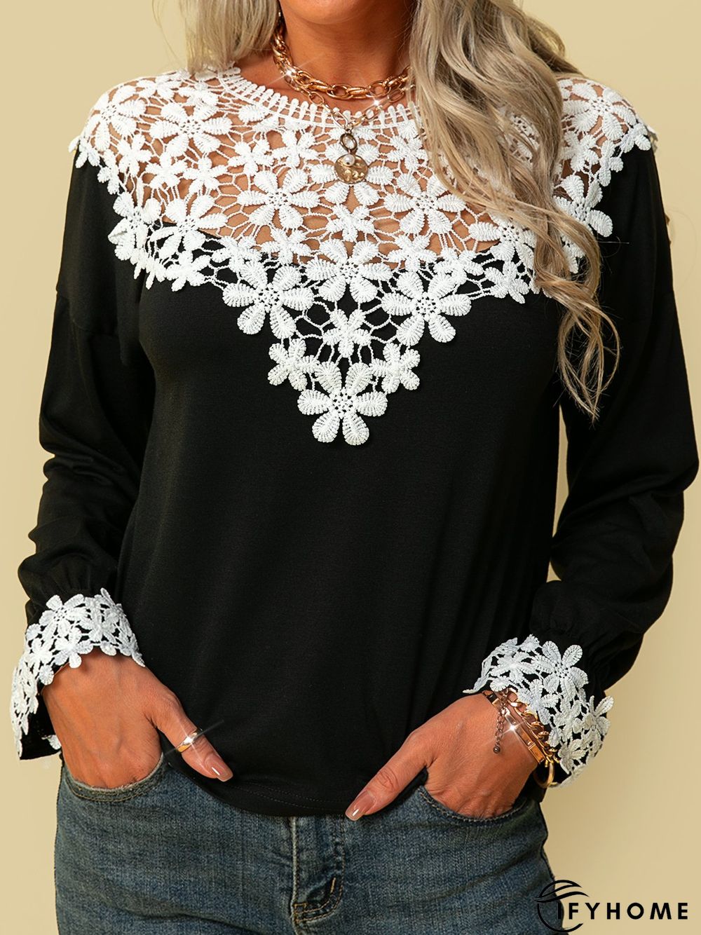 Long Sleeve Crew Neck Top | IFYHOME