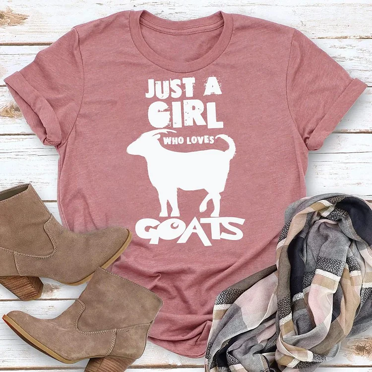 Just a Girl Who Love Cow Round Neck T-shirt-0018756