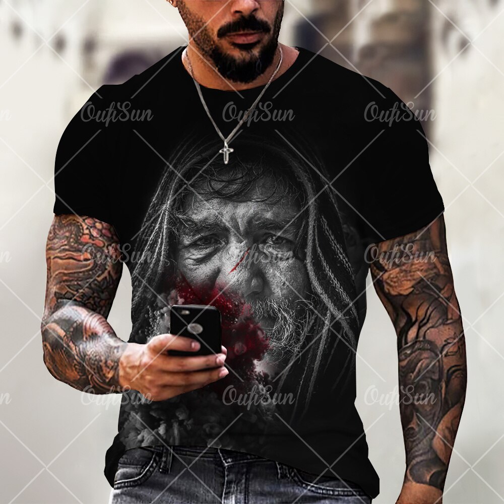 

Horror Old Man - 3D Printed Men T Shirt, Xxxl, 501 Original