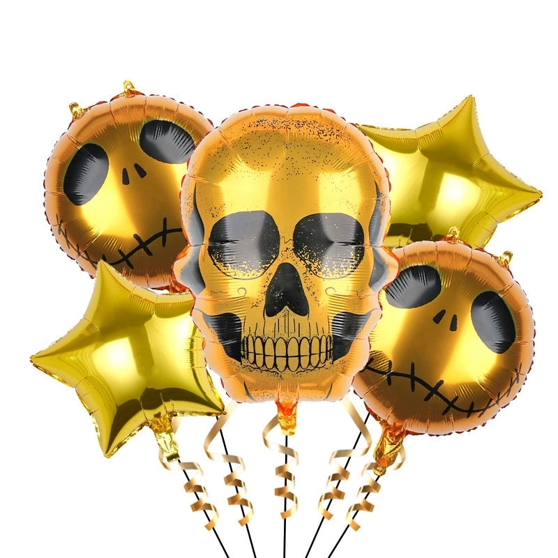 2 Pieces Halloween Geometric Aluminum Film Party Balloon