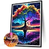 Arbre coloré de vie-partial ab carré diamant peinture-40 * 55cm