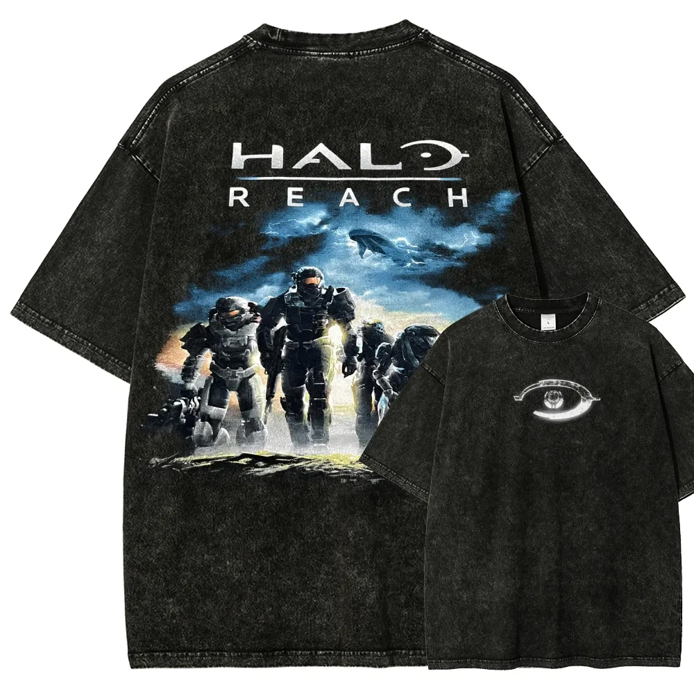 Anime-Inspired Graphic Washed Cotton T-Shirt