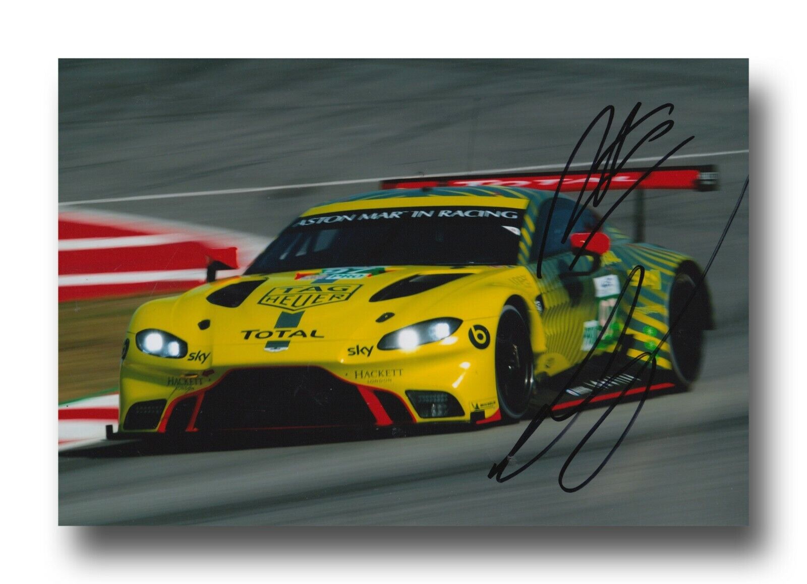 LYNN, MARTIN HAND SIGNED 12X8 Photo Poster painting - LE MANS AUTOGRAPH - 2019 ASTON MARTIN WEC