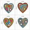 4pcs DIY Full Drill Special Shaped Heart Diamond Painting Fridge Magnet