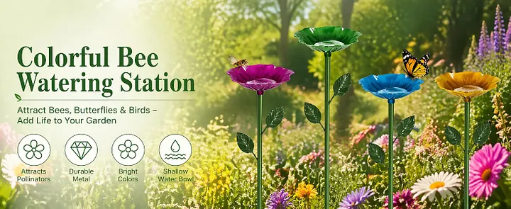 Colorful Bee Watering Station