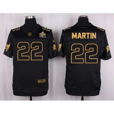 Buccaneers #22 Doug Martin Black Men's Stitched NFL Elite Pro Line Gold Collection Jersey