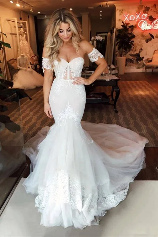 Wedding mermaid dress 2024 with sleeves