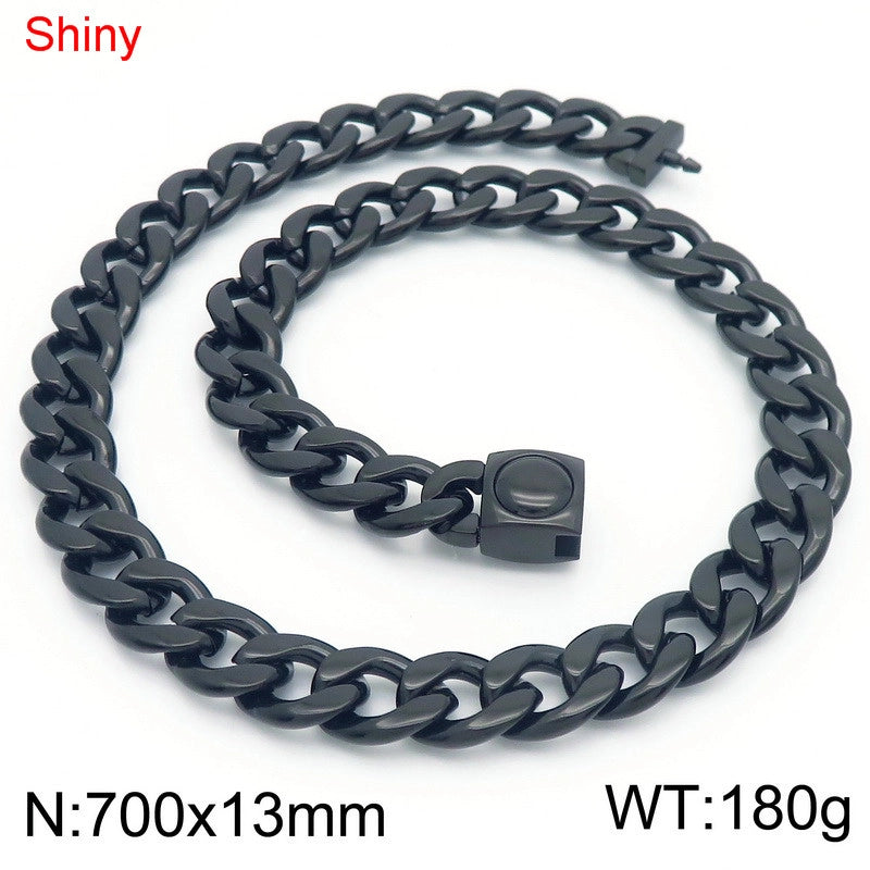 Stainless Steel NK Chain Bracelet Fashion Personality Titanium Steel Figaro Chain Necklace