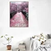 Pink Tree Foot Path  | Full Round Diamond Painting Kits
