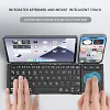 Bluetooth Wireless Folding Keyboard, With Touchpad And Stand, Can Switch Three Devices Compatible With Windows, Android, iOS and Mac