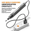 39Pcs Portable Cordless Engraving Pen with LED Digital Display Mini Electric Rotary Tool Kit 6-Speed Adjustable Rechargeable Multifunctional Tools for DIY Sanding Polishing Drilling