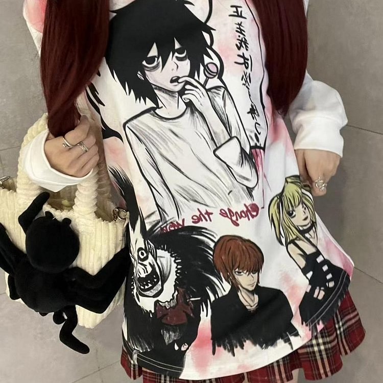 Death Note Y2K Long Sleeved T-shirt weebmemes