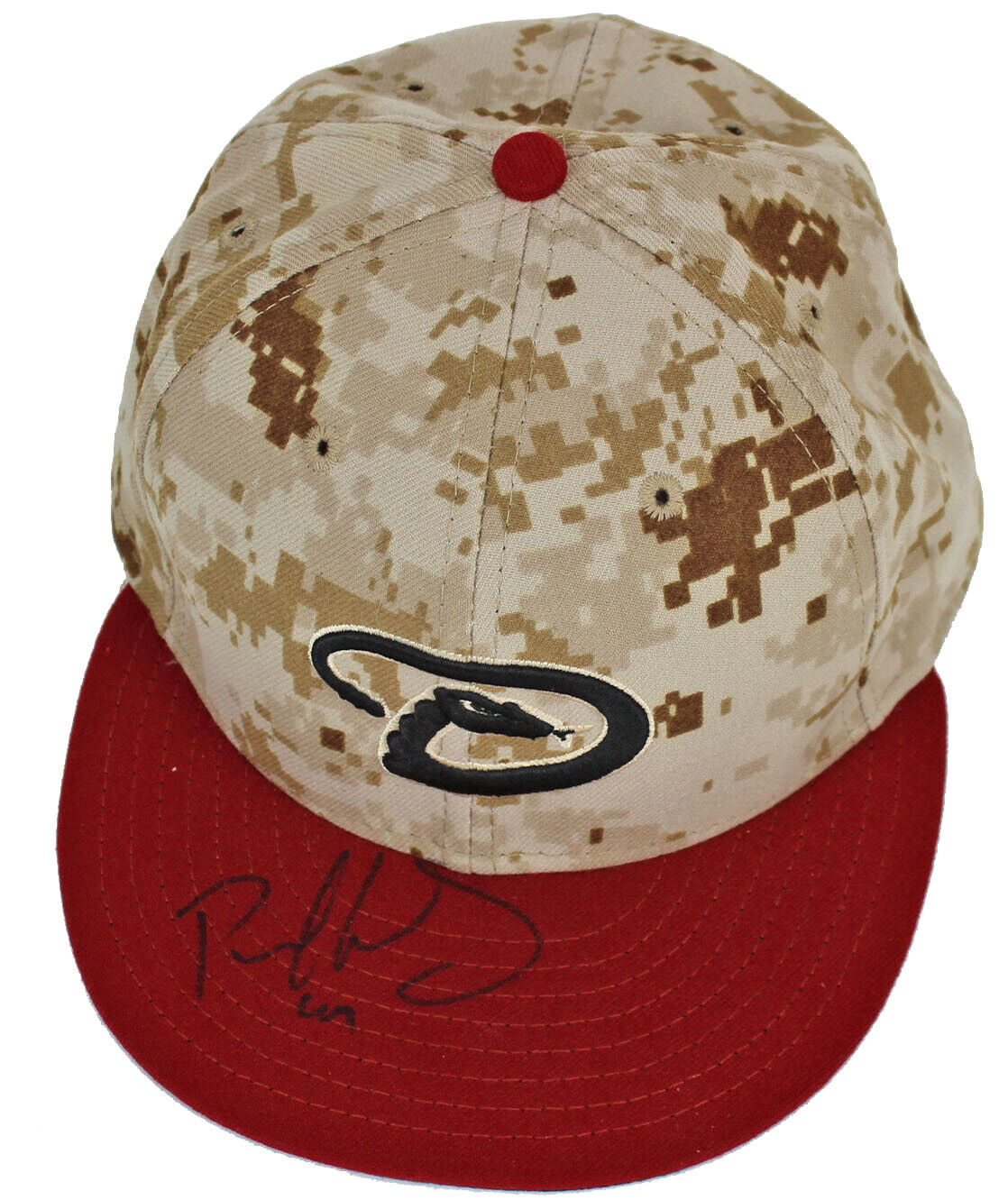 Paul Goldschmidt Signed 2014 Game Used Memorial Day Hat MLB Holo & Photo Poster painting Match