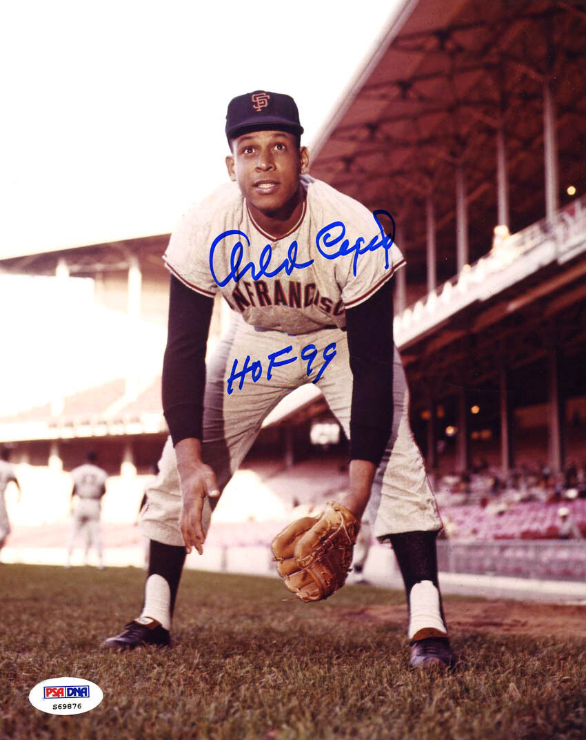 Orlando Cepeda SIGNED 8x10 Photo Poster painting + HOF 99 SF Giants PSA/DNA AUTOGRAPHED