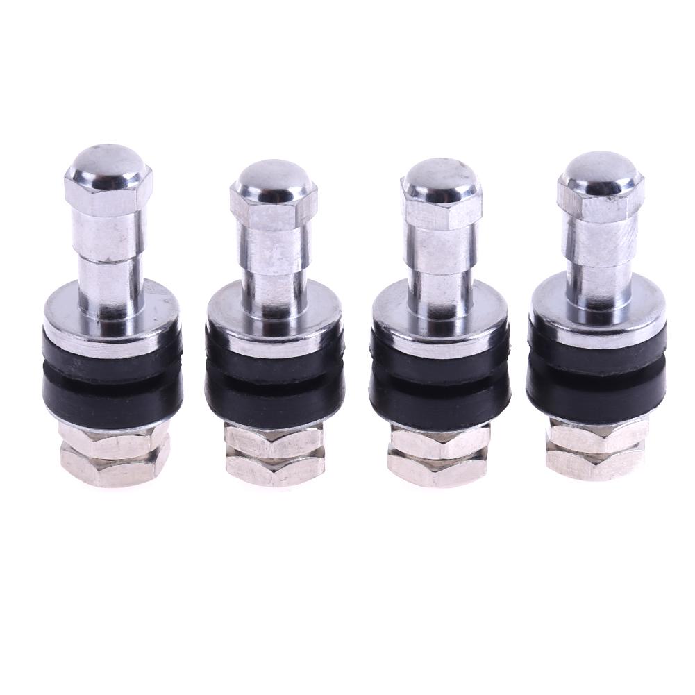 

4pcs Tire Valve Stems Chrome Metal Bolt In High Pressure Flush Mount, 501 Original