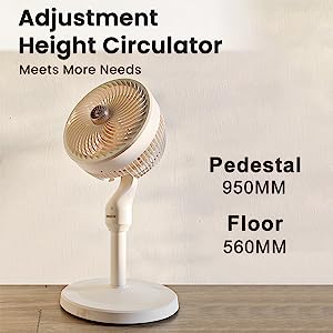 aroma pedestal fan for bedroom, standing fan oscillating, circulator fan, quiet fan, fan with remote