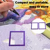 2Pcs Diamond Art Square Auxiliary Frame 3D Printing Diamond Art Desk Positioning Frame Lightweight for Boys Girls Adults Students Home Office Leisure (Violet Purple small)