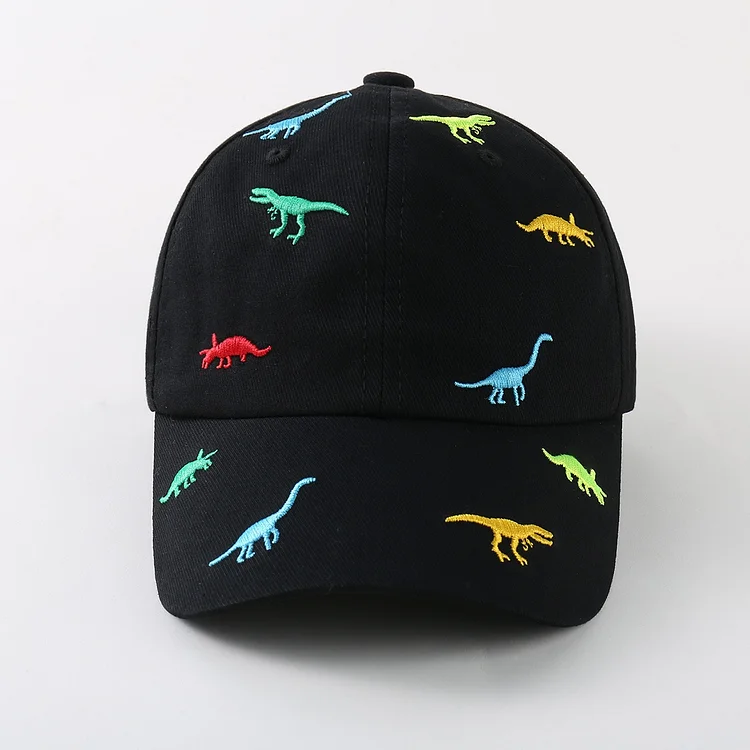 Children Baseball CapsSummer Solid Sunhat Cartoon Embroidered Dinosaur Boys Girls Snapback Cap Kids Hip Hop Fishing Hats