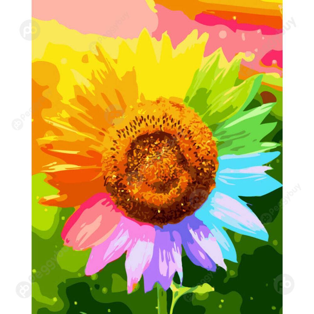 

40*50CM Paint By Numbers-Colorful Flowers, 501 Original
