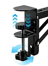 Foldable Steel Cross Stitch Table Clamp Extension Steel Stand Set of 2, Space Saving Embroidery Canvas Holder Frame, Wrist Relief Craft Accessory for Cross Stitch, Needlework, Sewing Projects