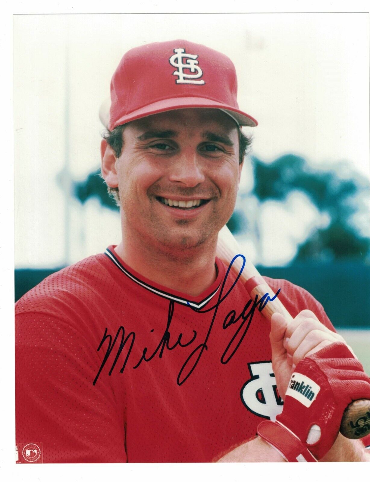 Mike Laga St. Louis Cardinals Signed 8x10 Baseball Photo Poster painting W/Our COA LML57