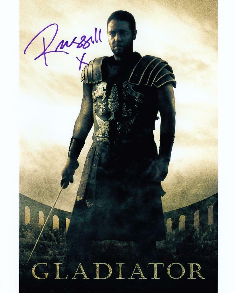 Russell Crowe Gladiator SIGNED AUTOGRAPHED 10 X 8