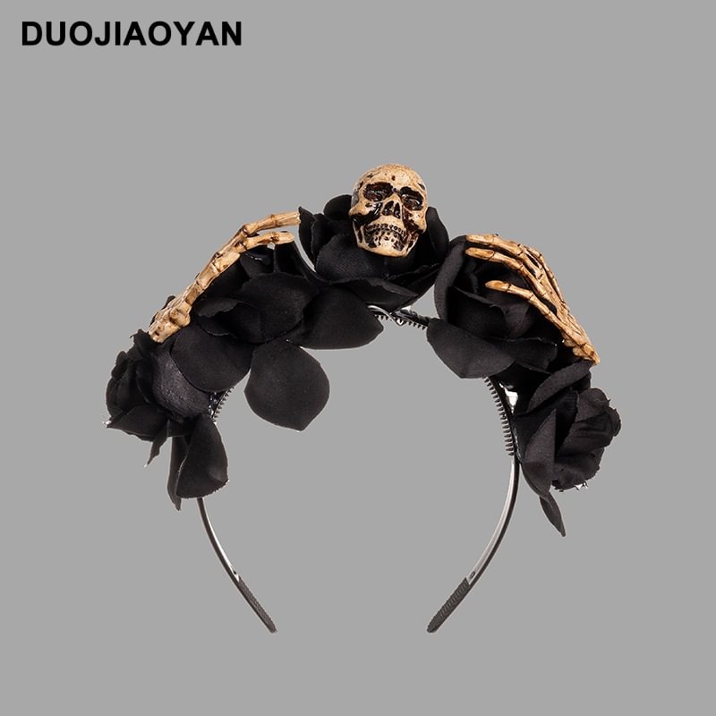 Flower Skull Headband 