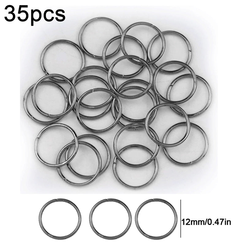 1 Set Diameter 3mm Diameter 4mm Diameter 5mm Alloy Solid Color Open Jump Rings Jewelry Accessories