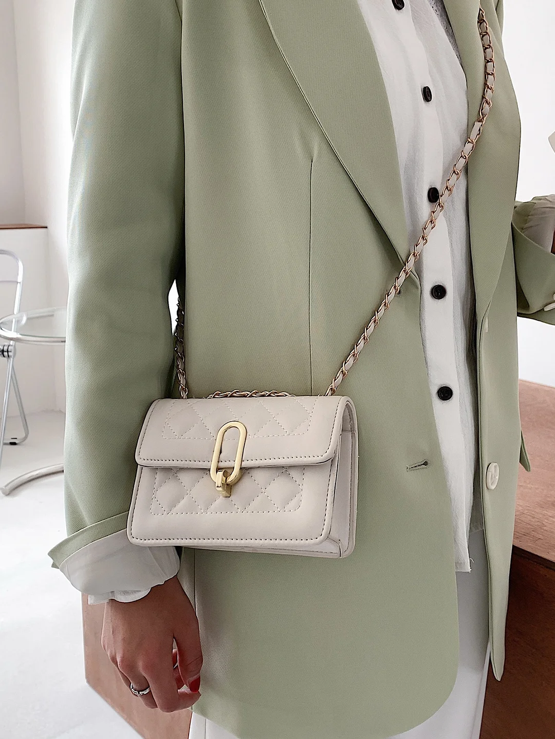 Mini Quilted Flap Chain Shoulder Bag