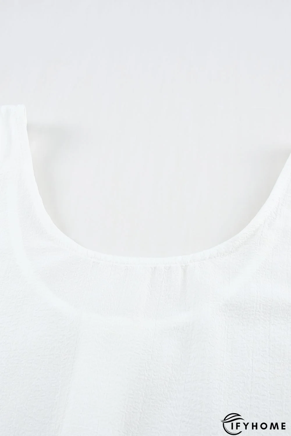 White Button Textured Tank Top | IFYHOME