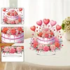 (US Only)2D Flat DIY Flower Cake Desktop Diamond Art Kits Bedroom Table Decoration