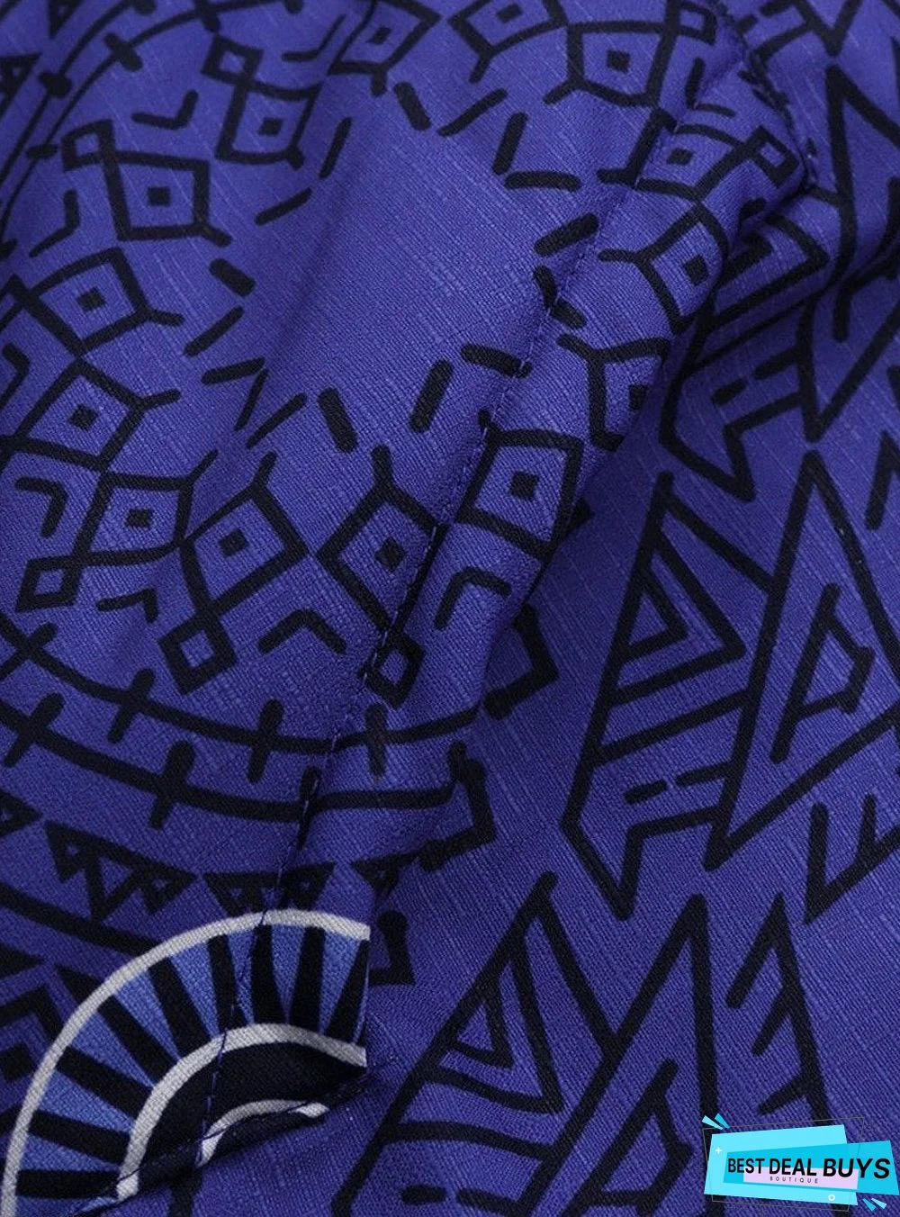 Hooded Abstract Print Coat