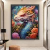 >SALE<Full Embroidery Eco-cotton Thread 11CT Print Flower Dragon Cross Stitch 50x60cm