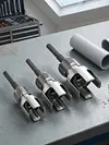 Pipe Threader Set with Sealing Tape& Gloves Internal & External Pipe Threading Tool for 1/2 & 3/4 & 1in PVC/Plastic Water Pipe Repair