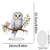 [Stock limité - Bricolage 5D]Hibou chauve-aigu simple côté perceuse-diamant ornement de bureau