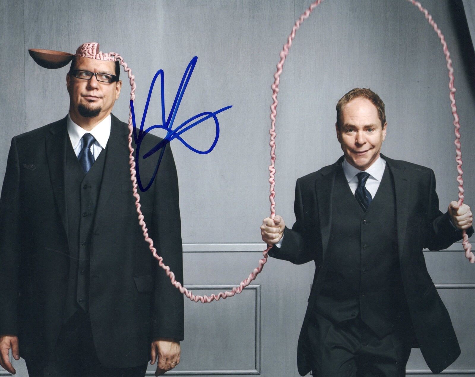 Penn Jillette Penn and Teller Comedians Signed 8x10 Photo Poster painting w/COA #1