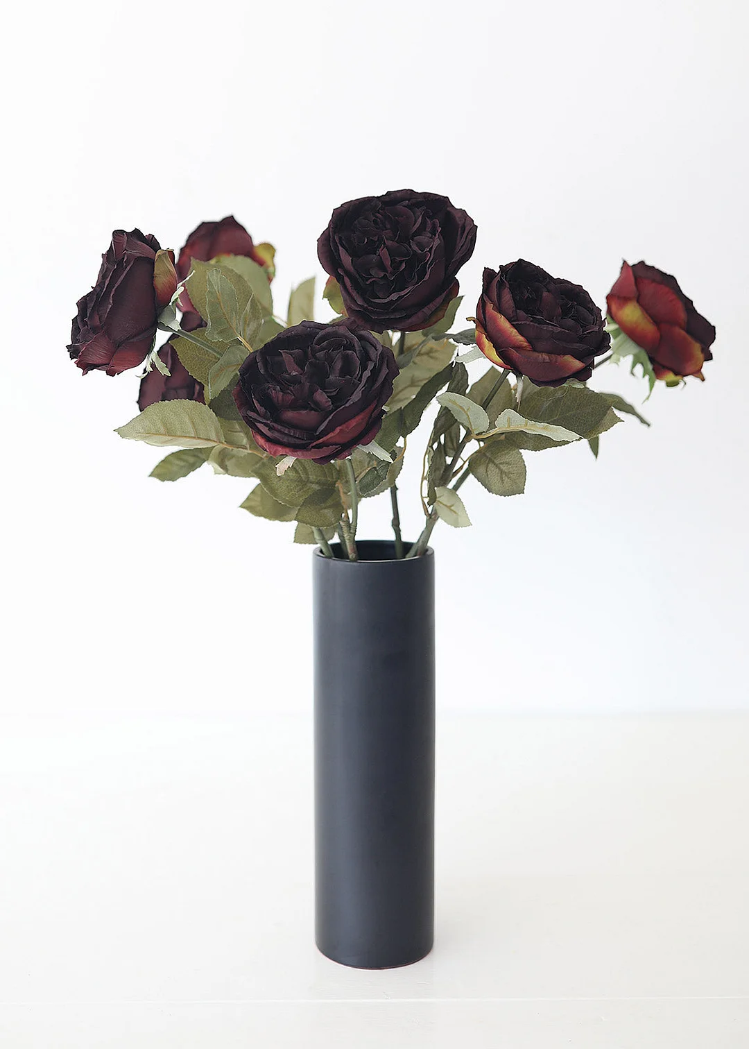 Eggplant Silk English Cabbage Rose - 25"