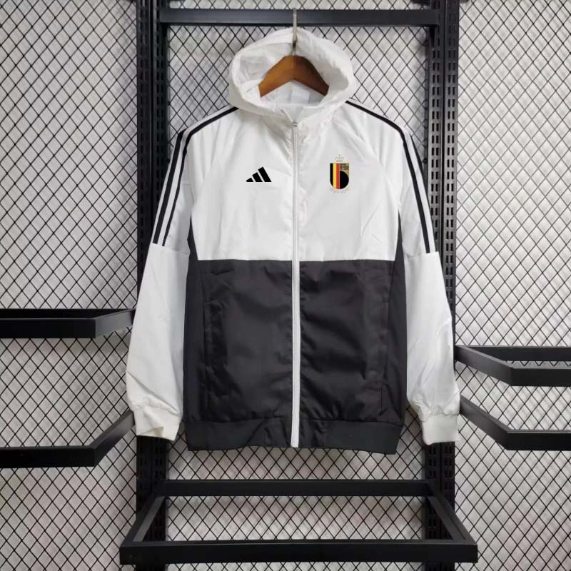 2024-2025 Belgium black white windbreakerFootball Shirt 1:1 Thai Quality