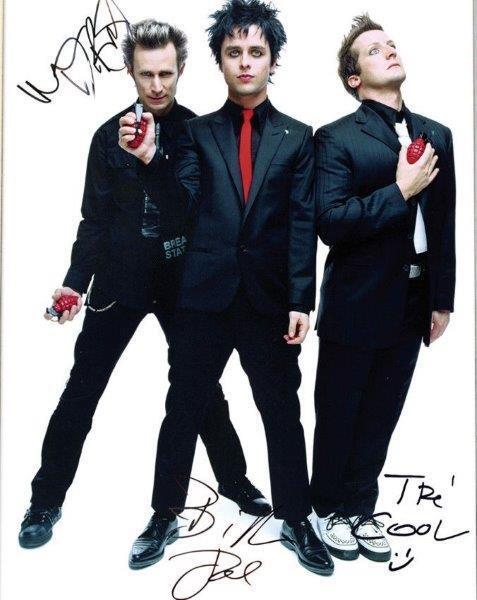 REPRINT - GREEN DAY Autographed Signed 8 x 10 Photo Poster painting Poster Billie - Tre - Mike