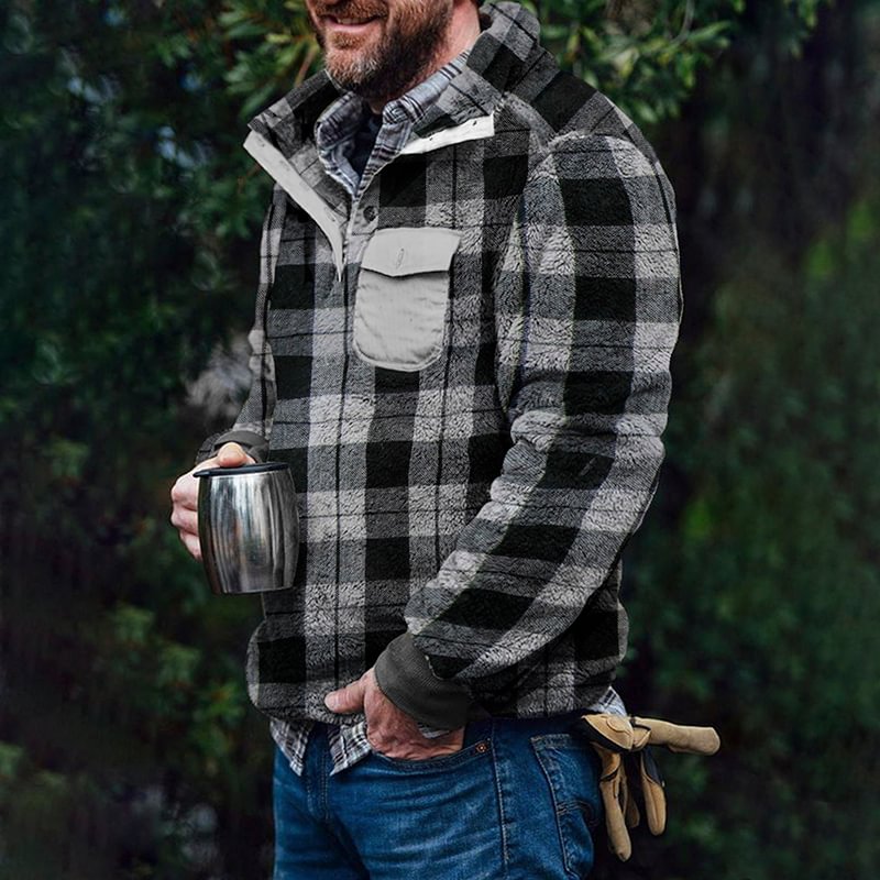 plaid pullover mens