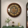 Creative Gear Solid Wood Wall Clock for Living Room and Home Use - Modern Art Wall Clock