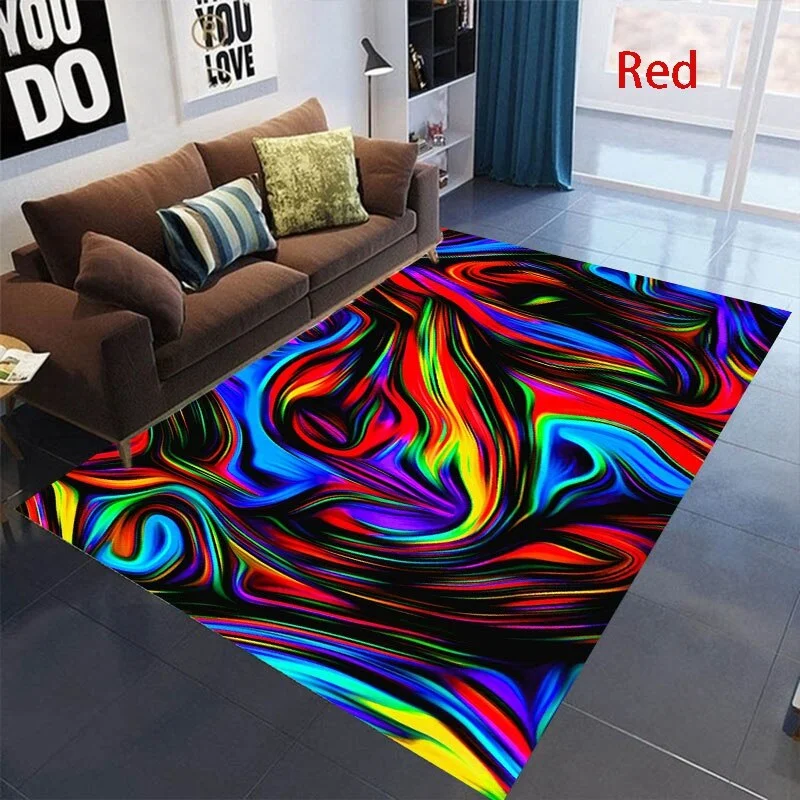 home 3D Print Patterned Area Mat Psychedelic Carpet Modern Non-slip Decorative Floor Mat tapis de chambre dywan teppich tapis 312