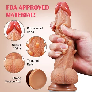 8.5” Realistic Silicone Dildo With Thorns