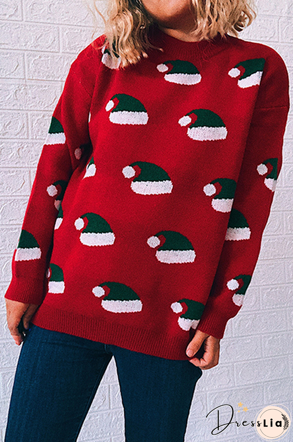 Casual Split Joint  Contrast O Neck Tops Sweater