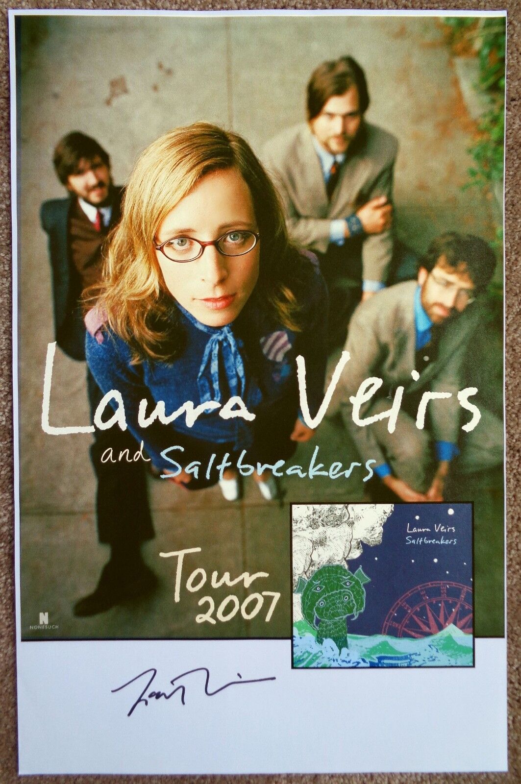 Signed LAURA VEIRS Album POSTER In-Person w/proof Autograph Saltbreakers