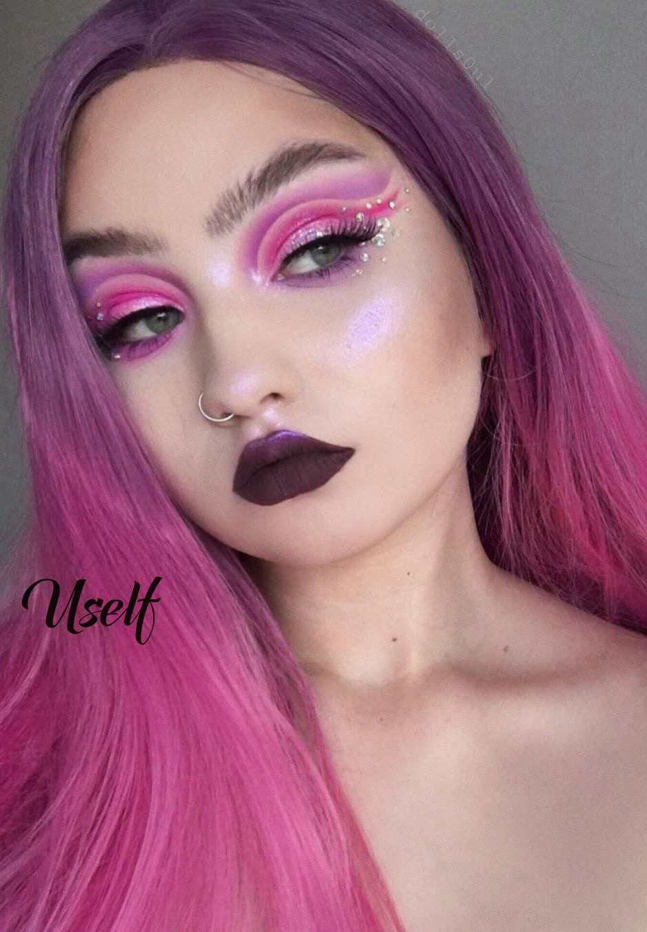 Amethyst Mermaid Synthetic Lace Front Straight Wig USW07 US Mall Lifes