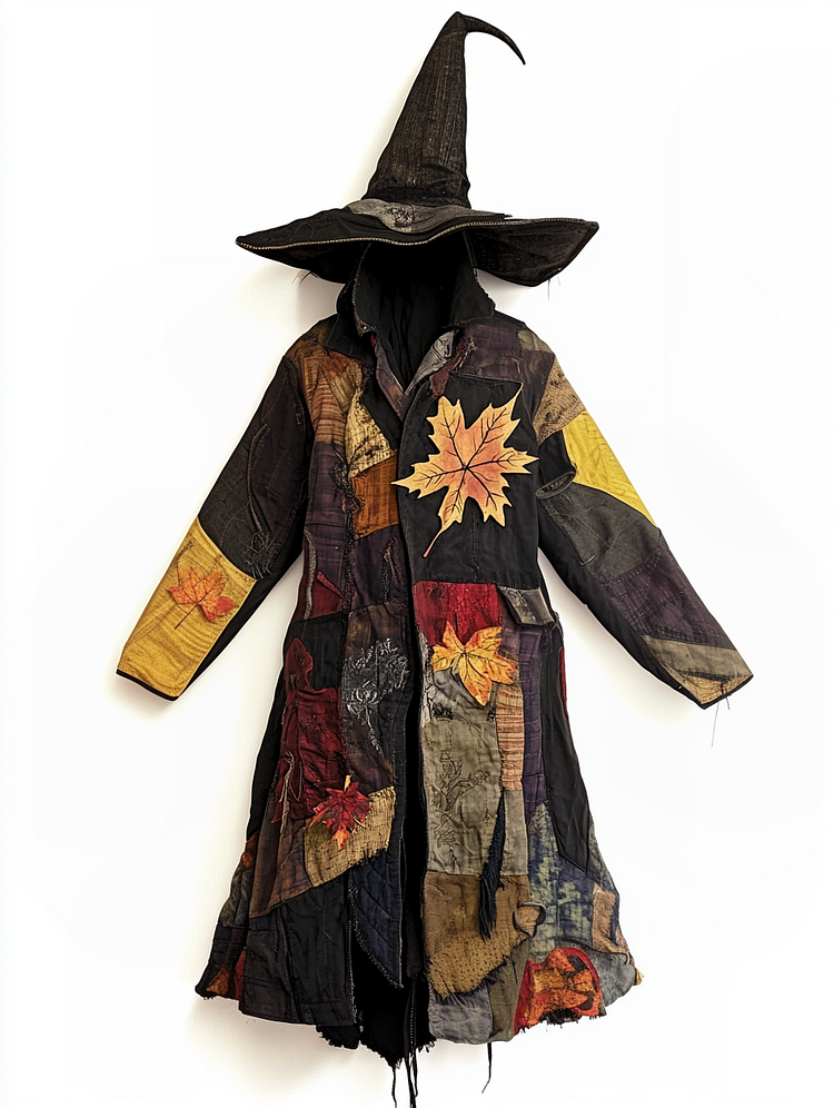 Maple leaf long wizard cape  1259