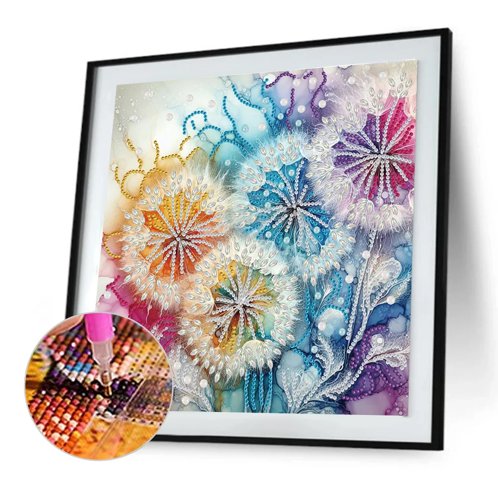 Diamond Painting - Partial Special Shaped Drill - Dandelion(Canvas|30*30cm)